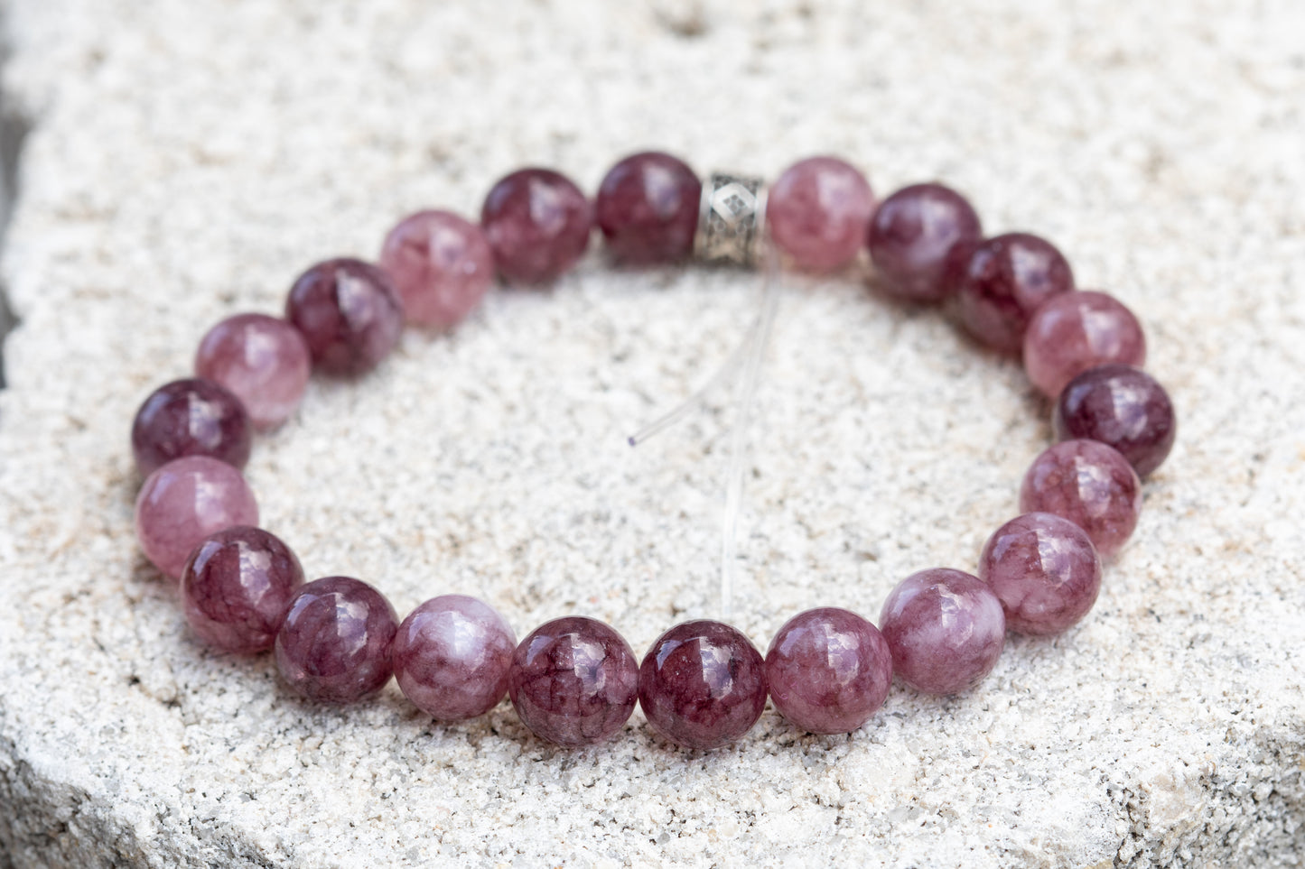 Lepidolite Gemstone Crystal Bracelet