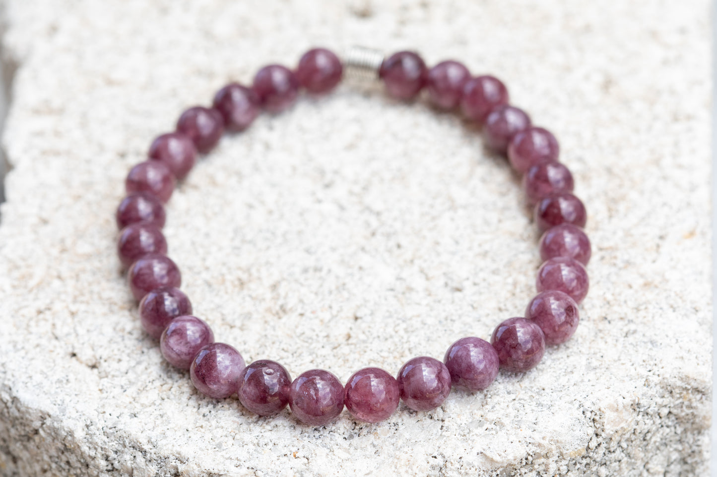 Lepidolite Gemstone Crystal Bracelet