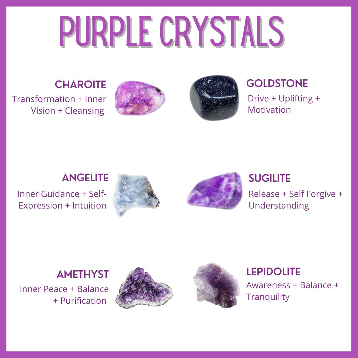 Purple Gemstone Crystal Bracelet