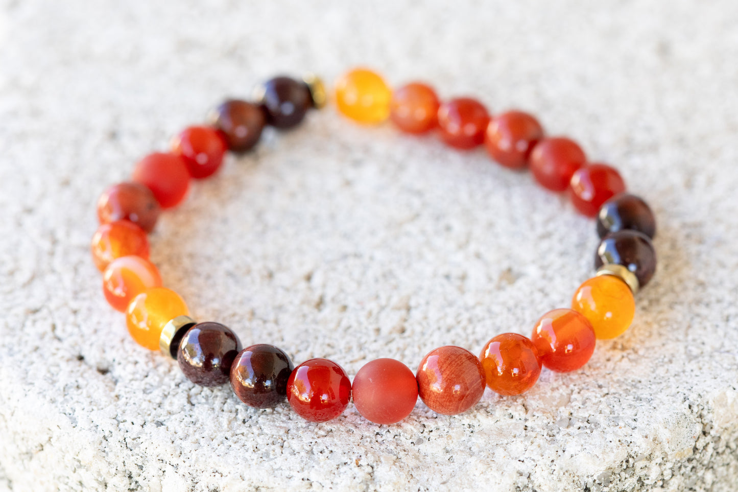 Red Gemstone Crystal Bracelet
