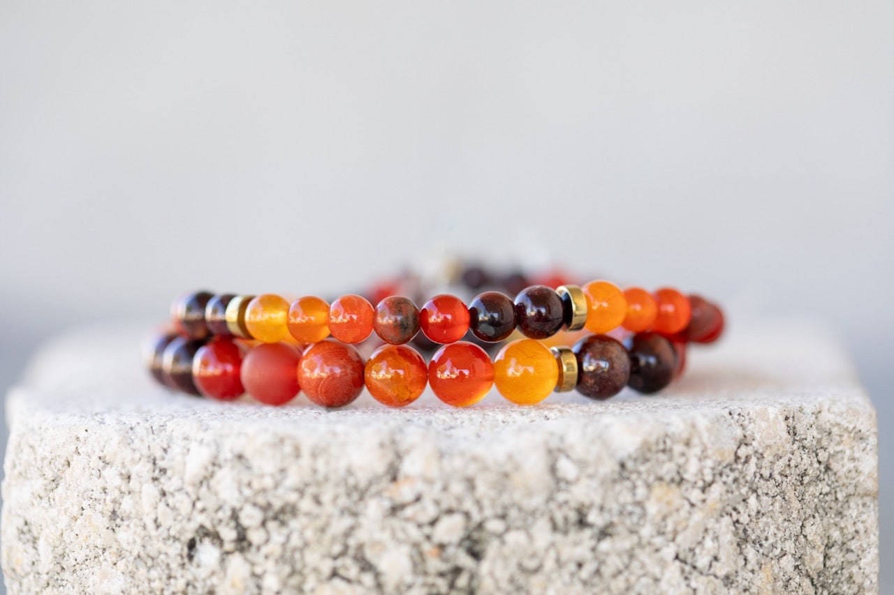 Red Gemstone Crystal Bracelet