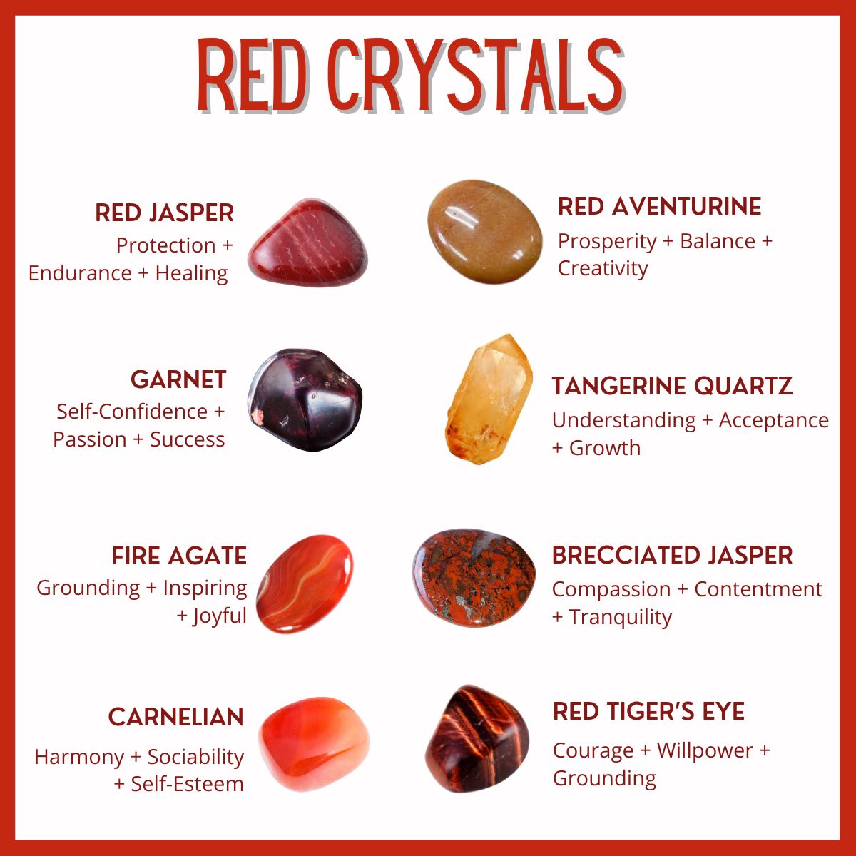 Red Gemstone Crystal Bracelet