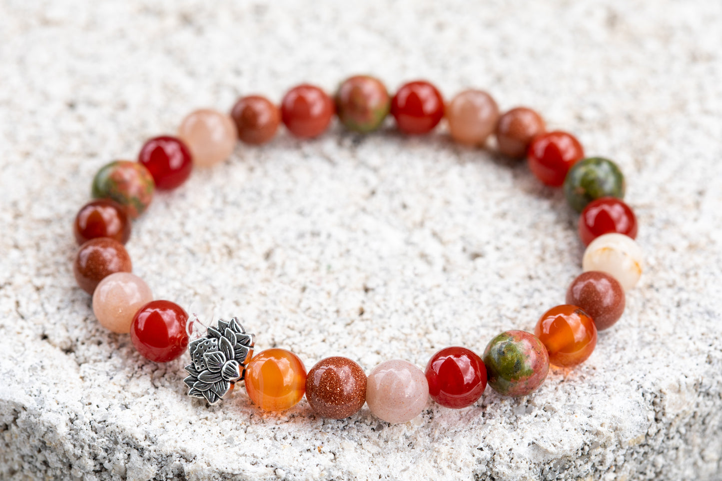 Sacral Chakra Gemstone Crystal Bracelet