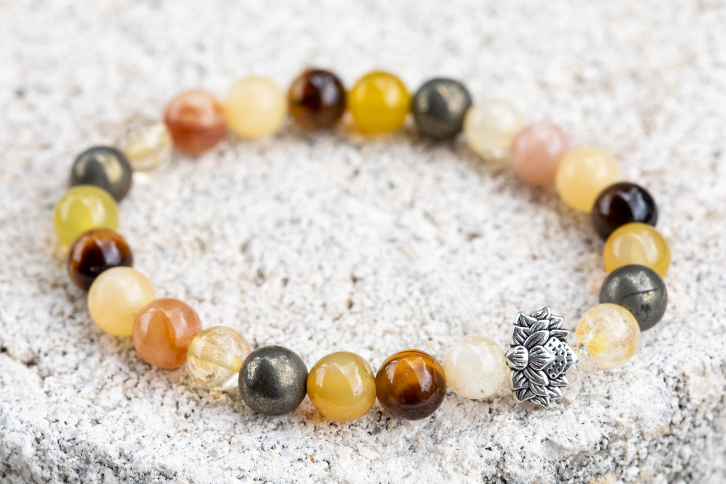 Solar Plexus Chakra Gemstone Crystal Bracelet