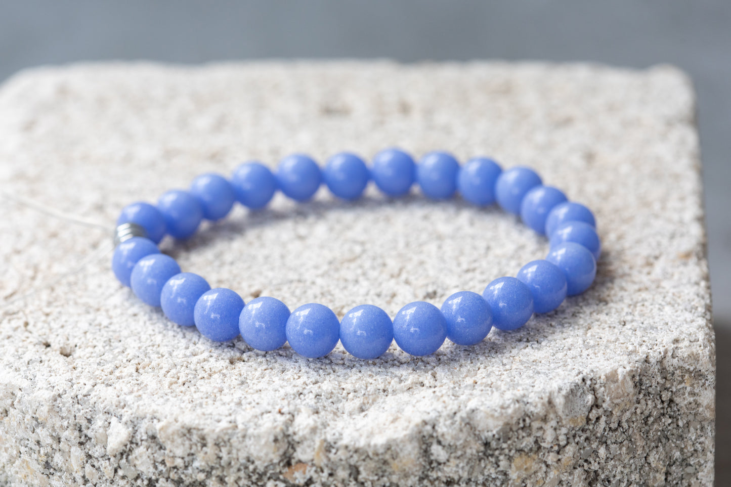 Glow-in-the-Dark Aragonite & Quartz Gemstone Crystal Bracelet