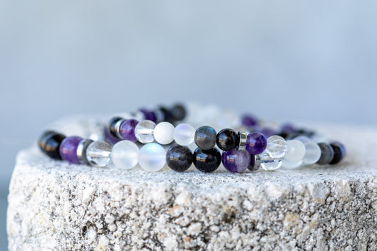 Full Moon Gemstone Crystal Bracelet
