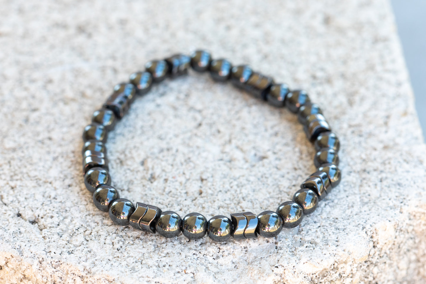 Hematite Gemstone Crystal Bracelet