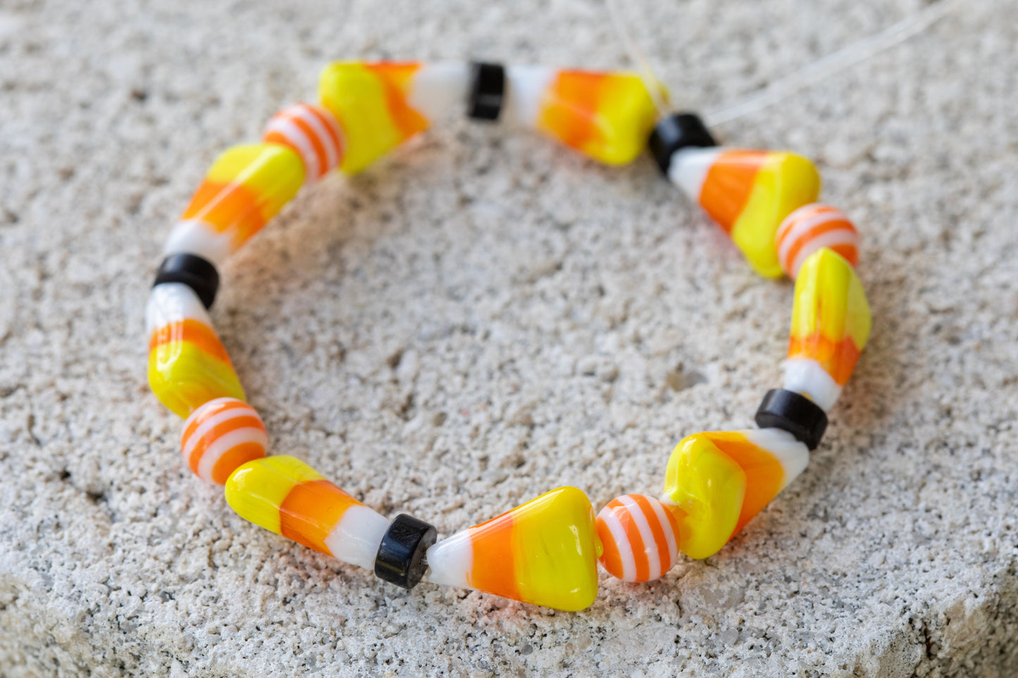 Halloween Holiday Gemstone Crystal Bracelet