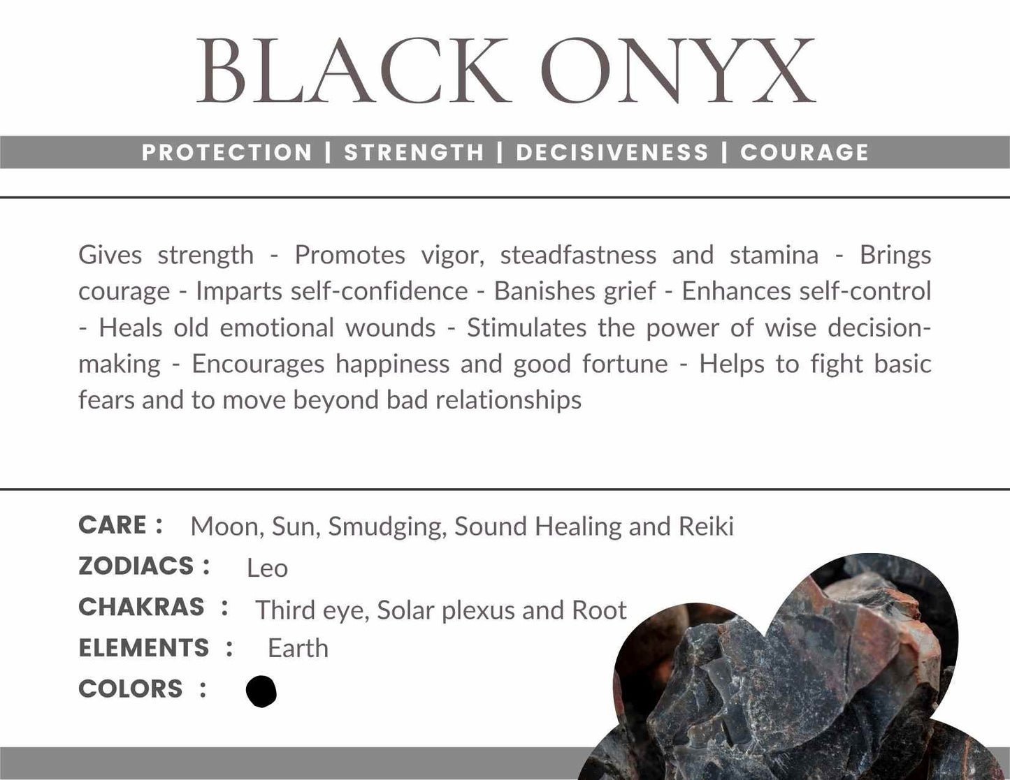 Black Onyx Gemstone Crystal  Bracelet