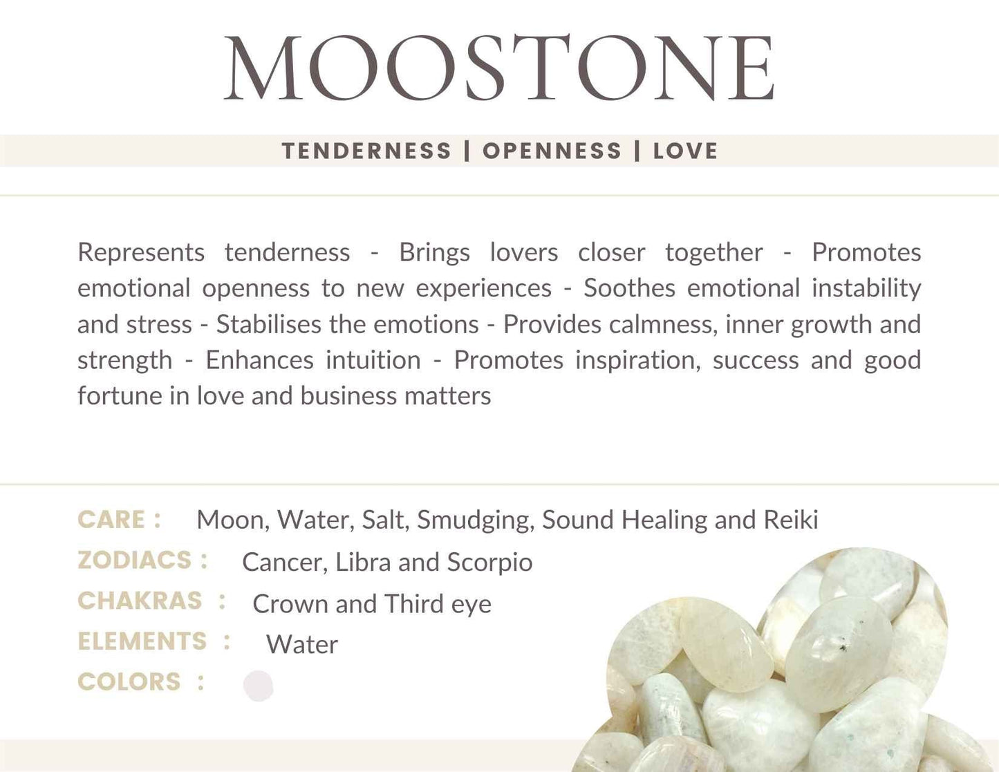 Peach Moonstone Gemstone Crystal Bracelet