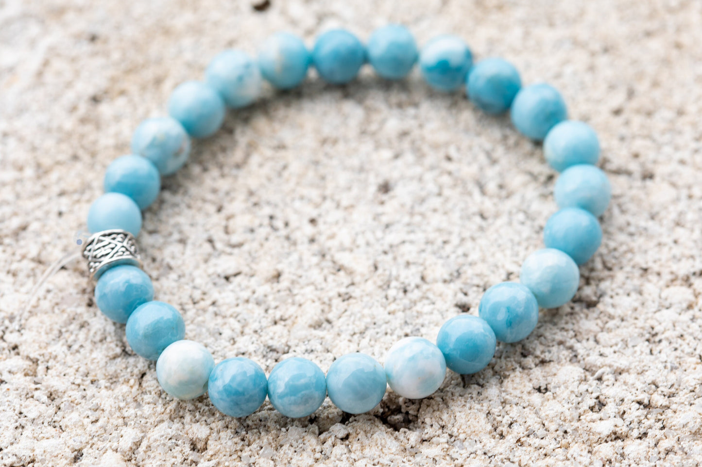 Larimar Gemstone Crystal Bracelet