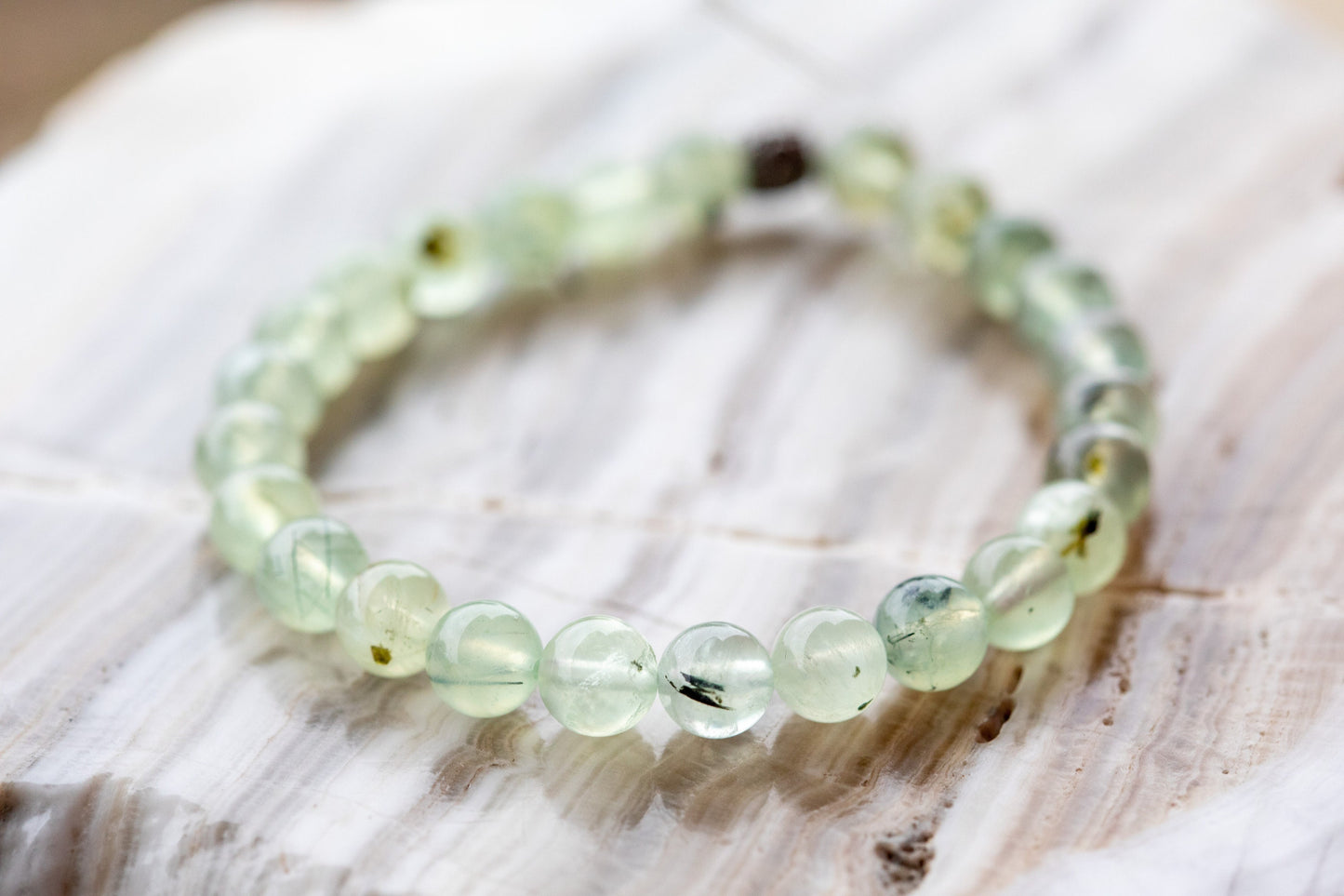 Prehnite Gemstone Crystal Bracelet