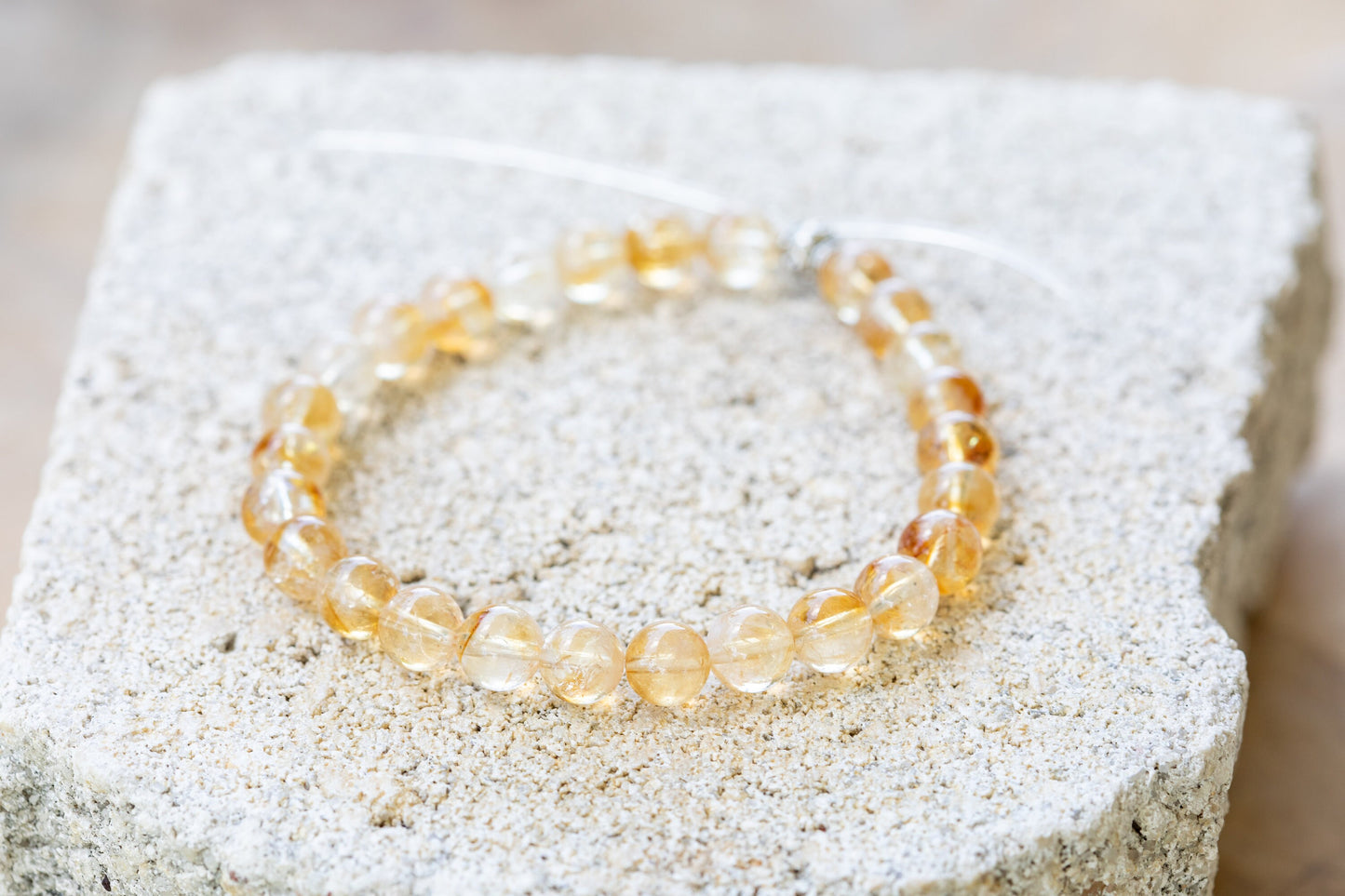 Citrine Gemstone Crystal Bracelet