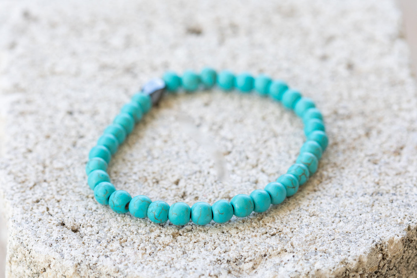 Turquoise Gemstone Crystal Bracelet