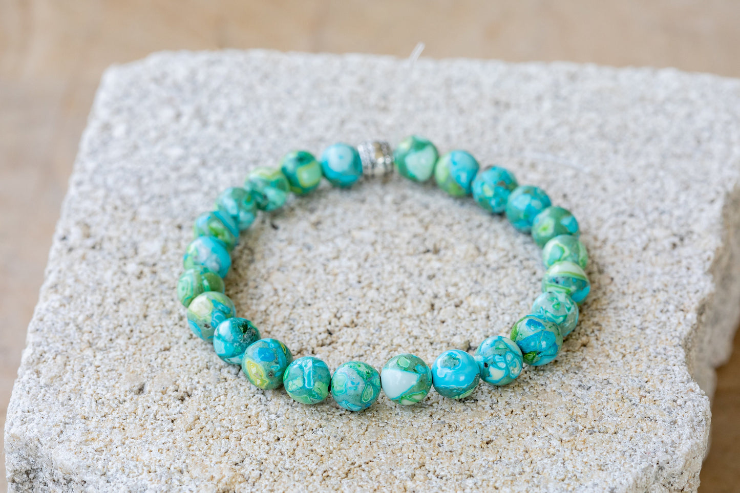 Chrysocolla Gemstone Crystal Bracelet