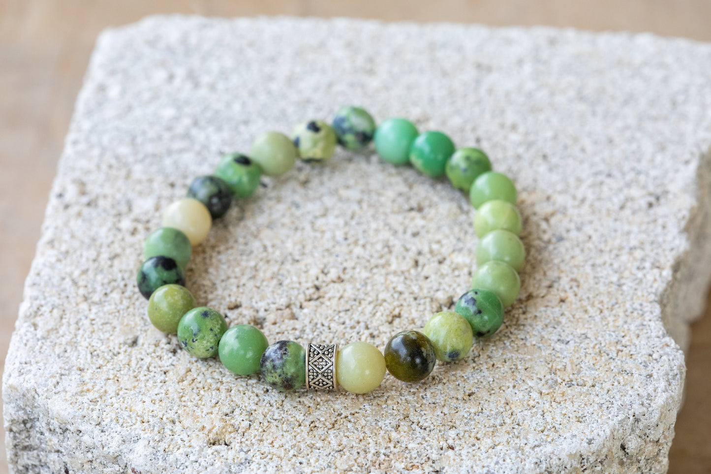 Chrysoprase Gemstone Crystal Bracelet