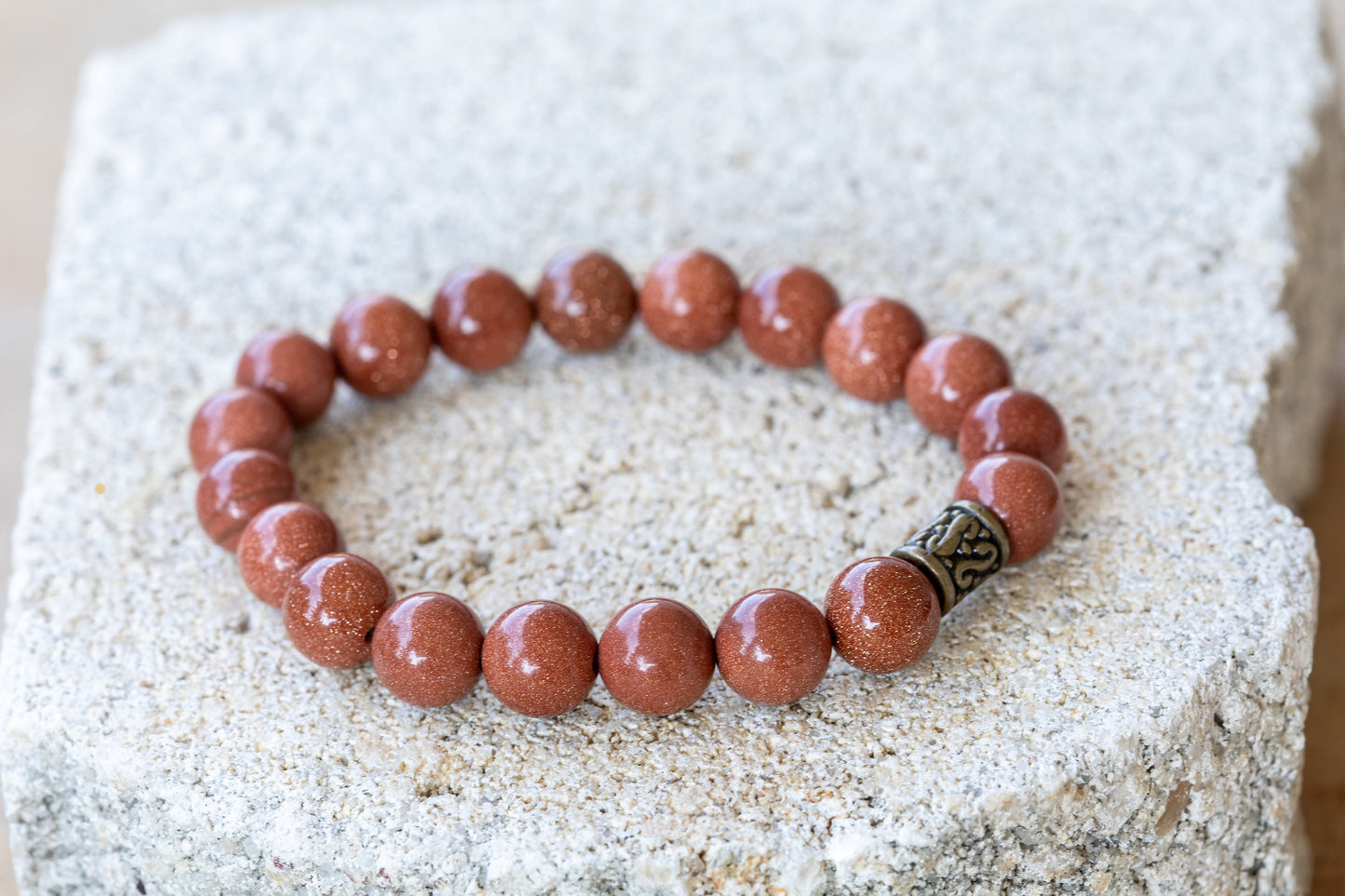 Gold stone Gemstone Crystal Bracelet