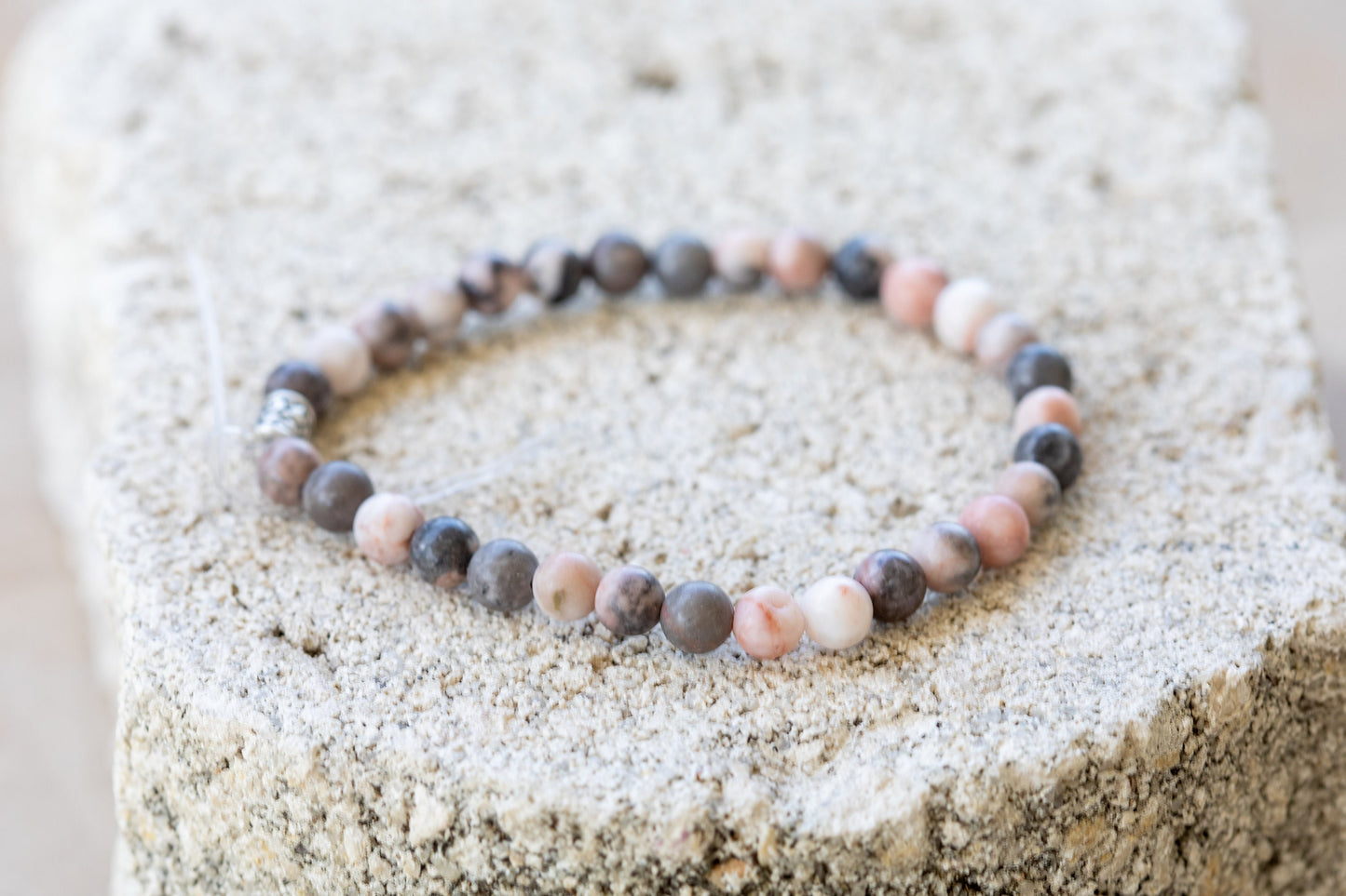 Zebra Stone Gemstone Crystal Bracelet