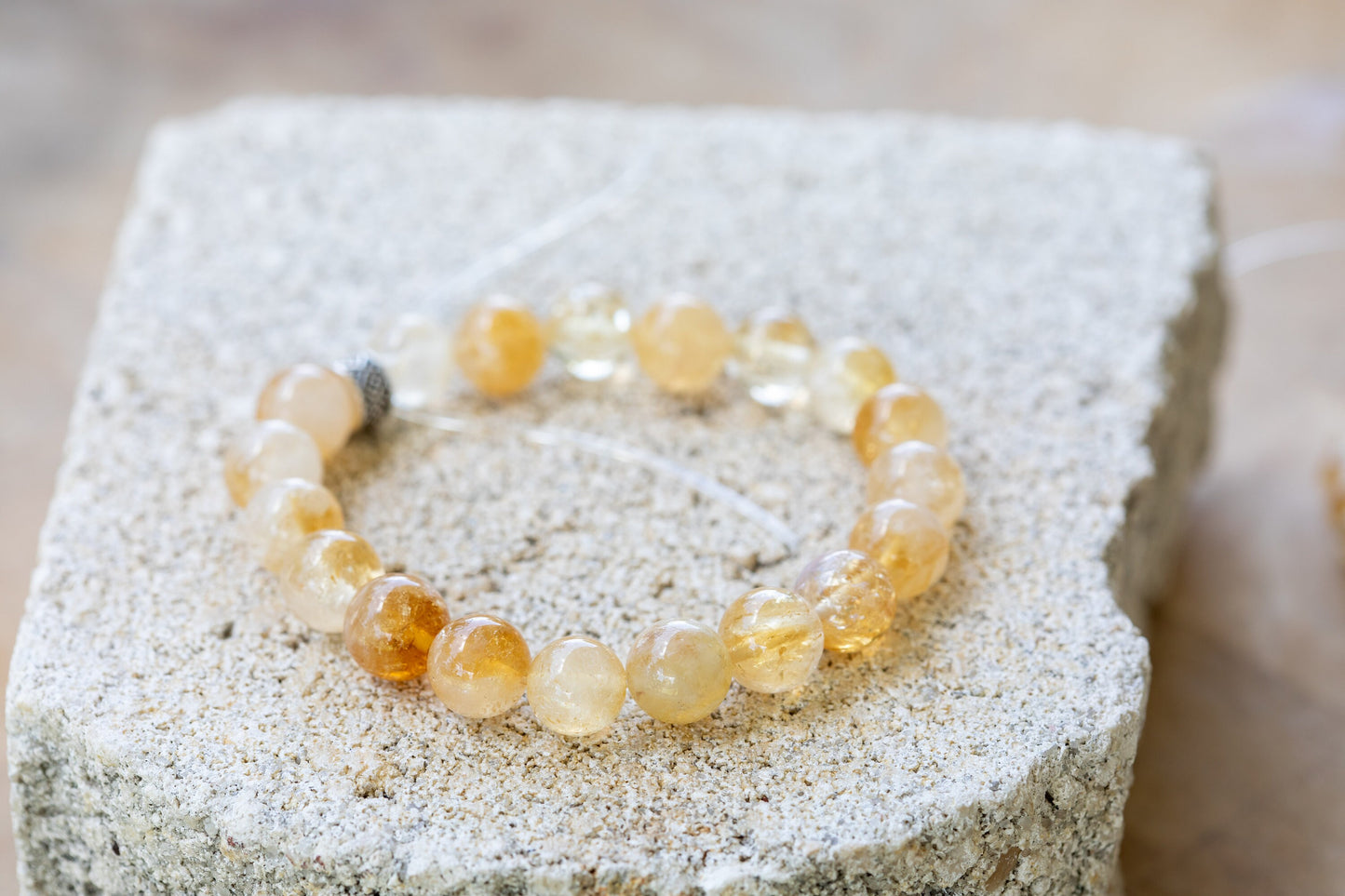 Citrine Gemstone Crystal Bracelet