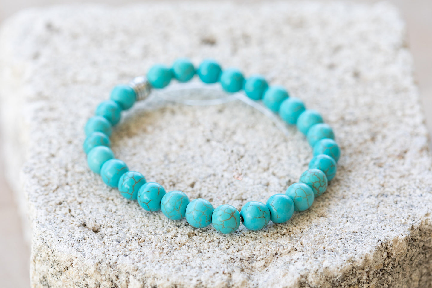 Turquoise Gemstone Crystal Bracelet