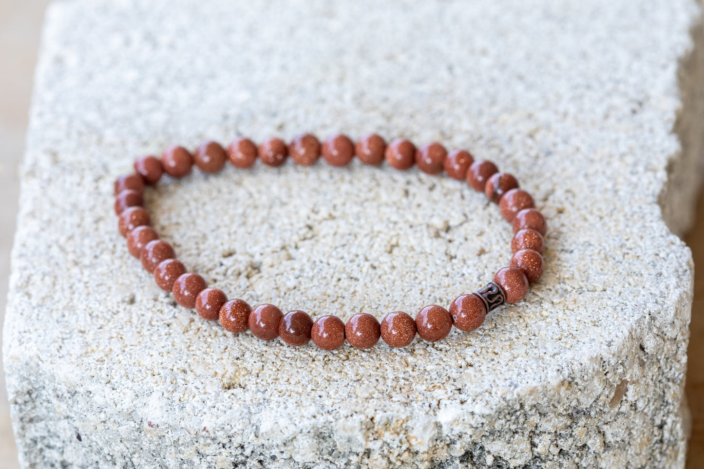 Gold stone Gemstone Crystal Bracelet