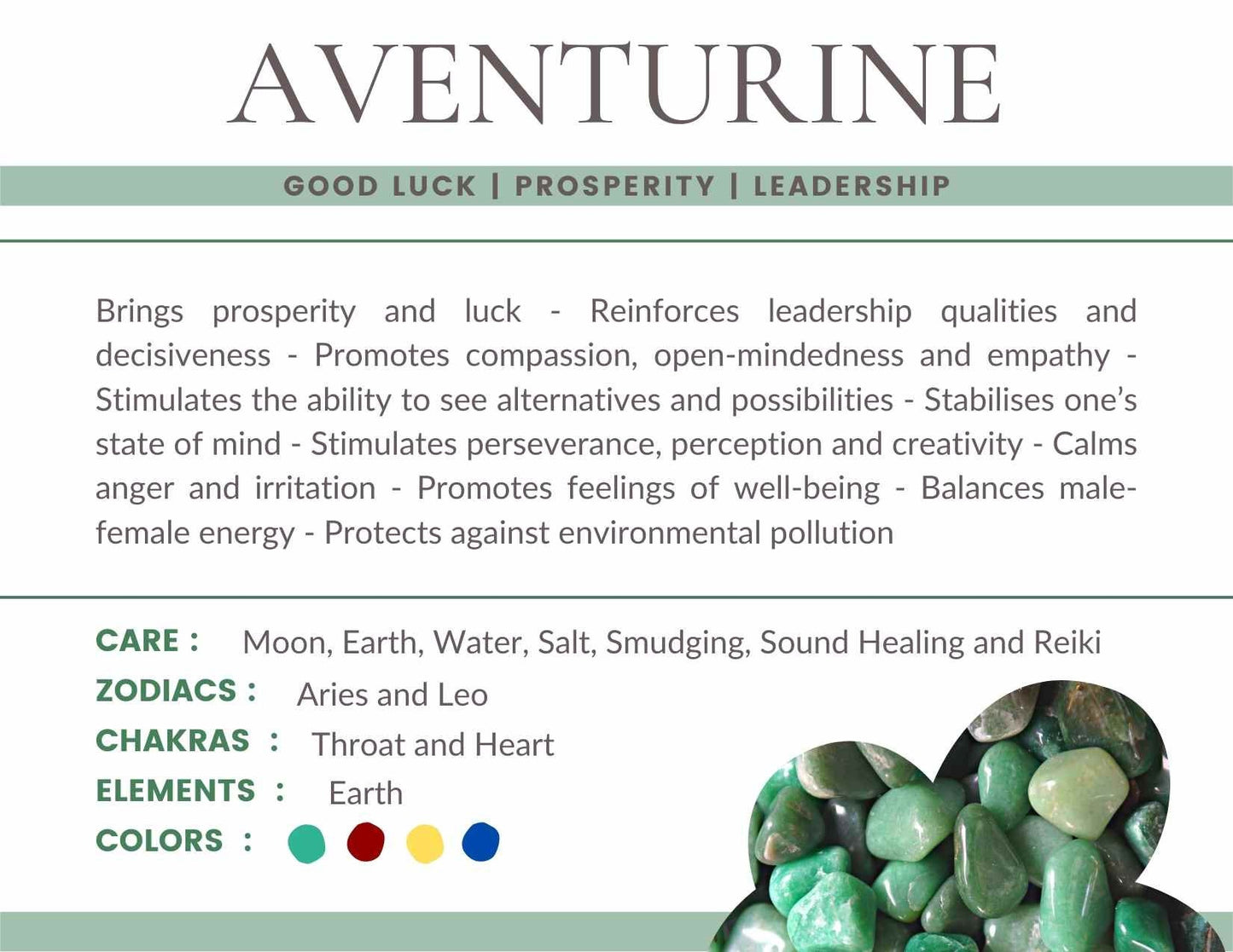 Green Aventurine Gemstone Crystal Bracelets