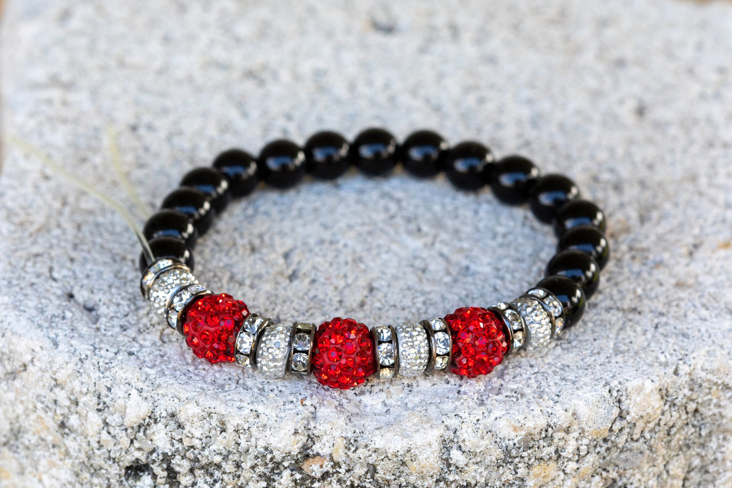 Christmas Holiday Gemstone Crystal Bracelet