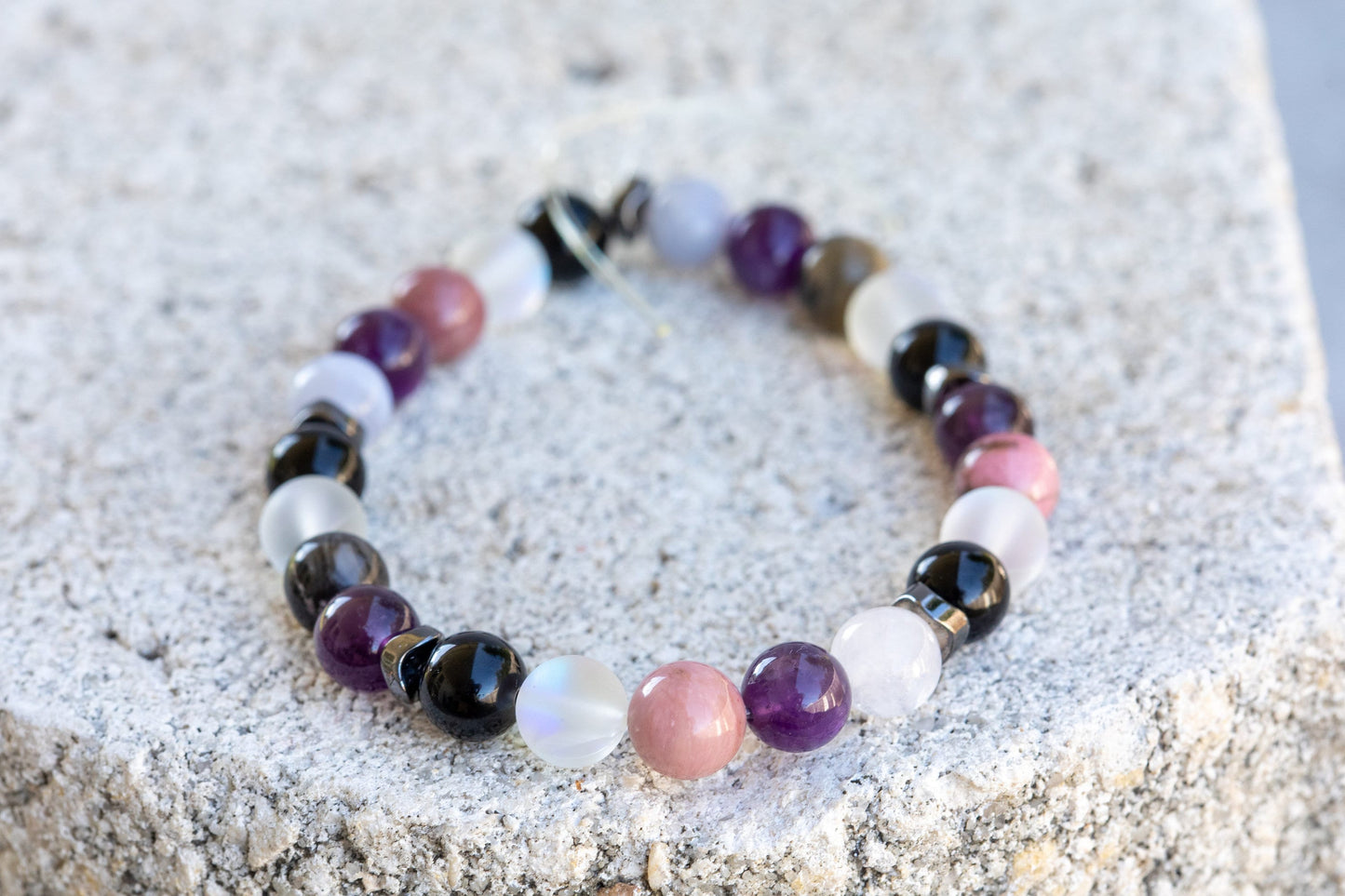 Stress Relief Gemstone Crystal Bracelet