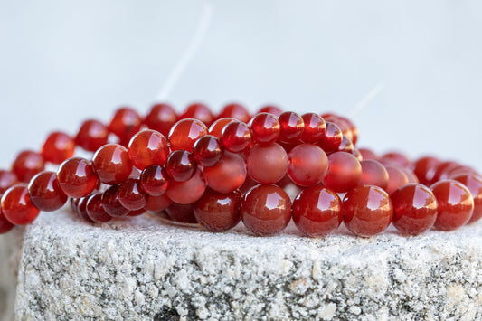 Carnelian Gemstone Crystal Bracelet