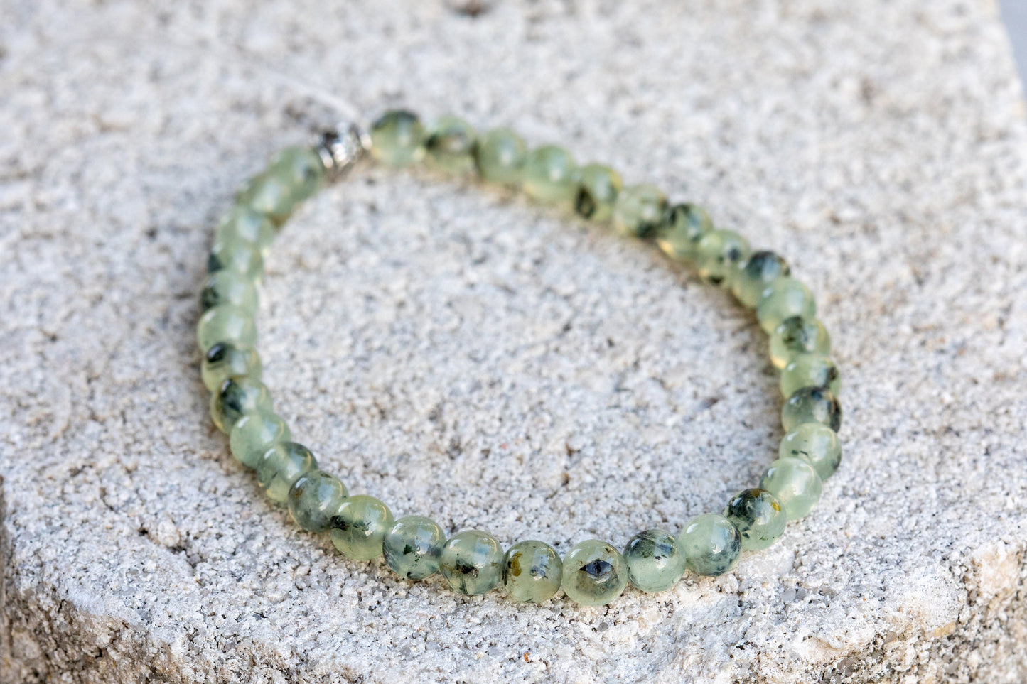 Prehnite Gemstone Crystal Bracelet