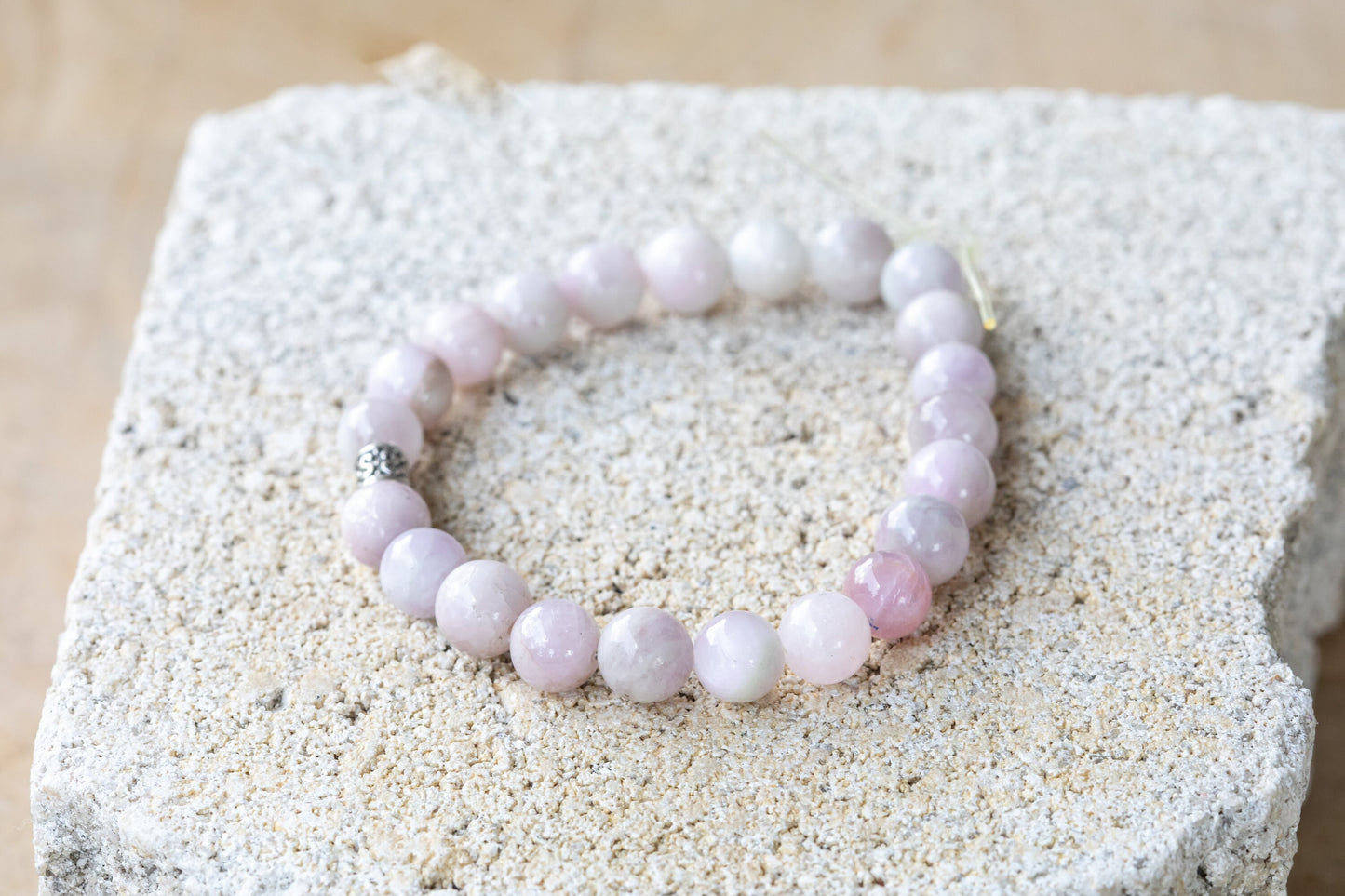 Kunzite Gemstone Crystal Bracelet