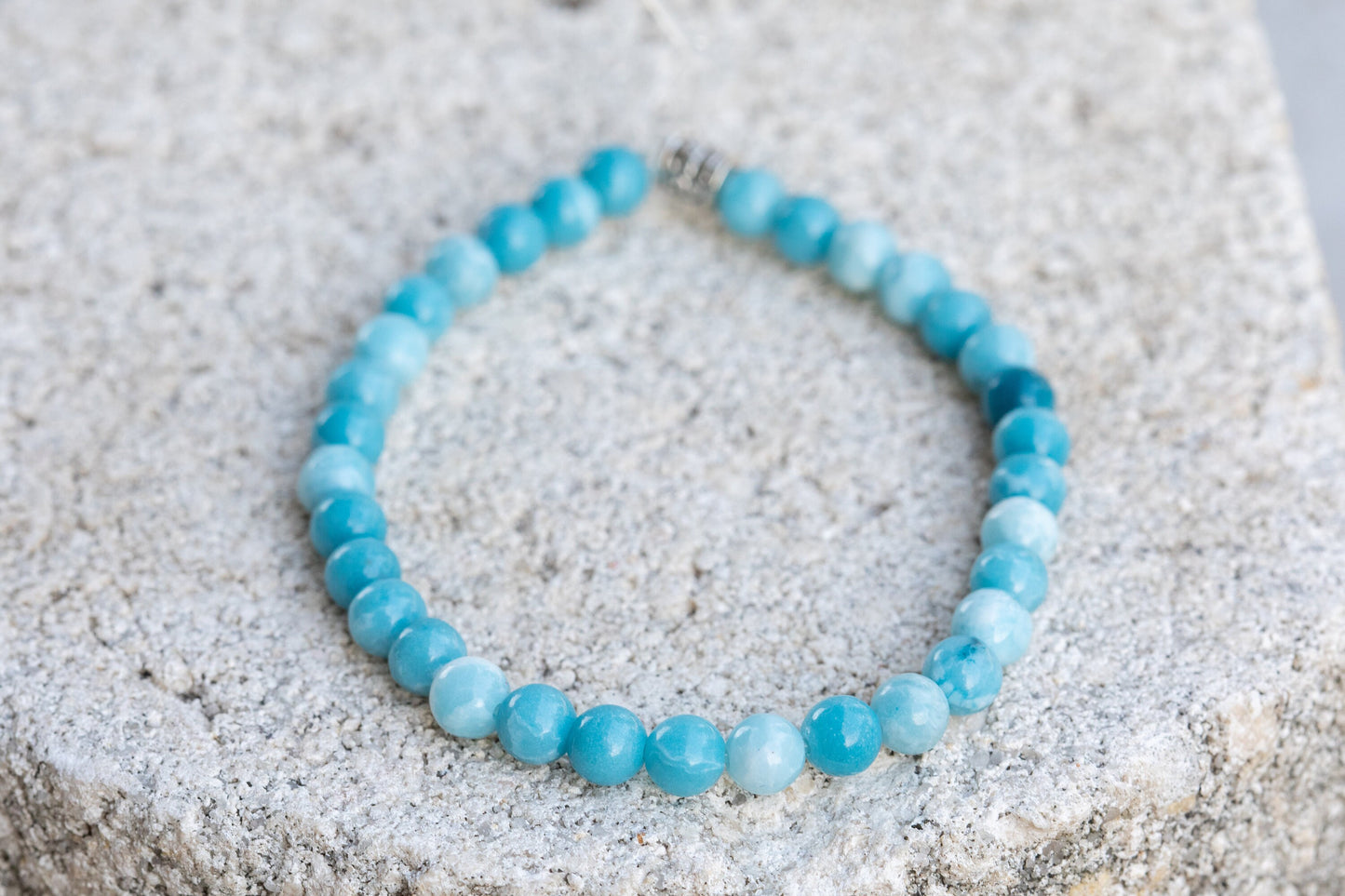 Larimar Gemstone Crystal Bracelet