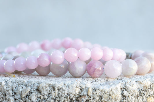 Kunzite Gemstone Crystal Bracelet
