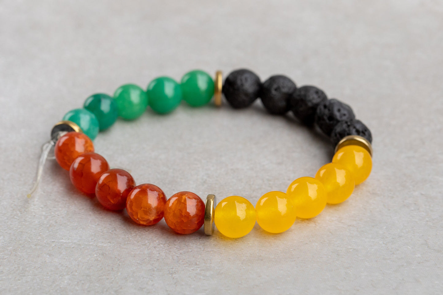 Kwanzaa/ Juneteenth Holiday Gemstone Crystal Bracelet