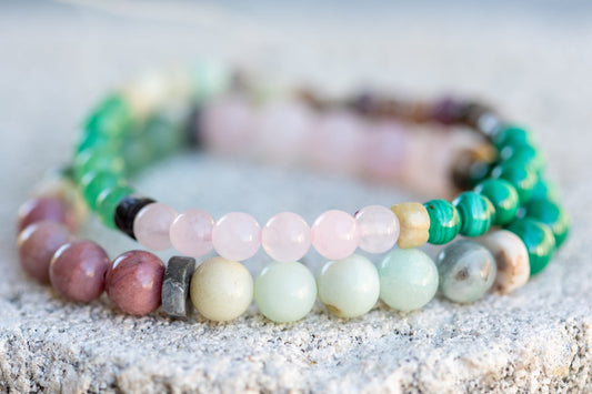 Heart Chakra Gemstone Crystal Bracelet