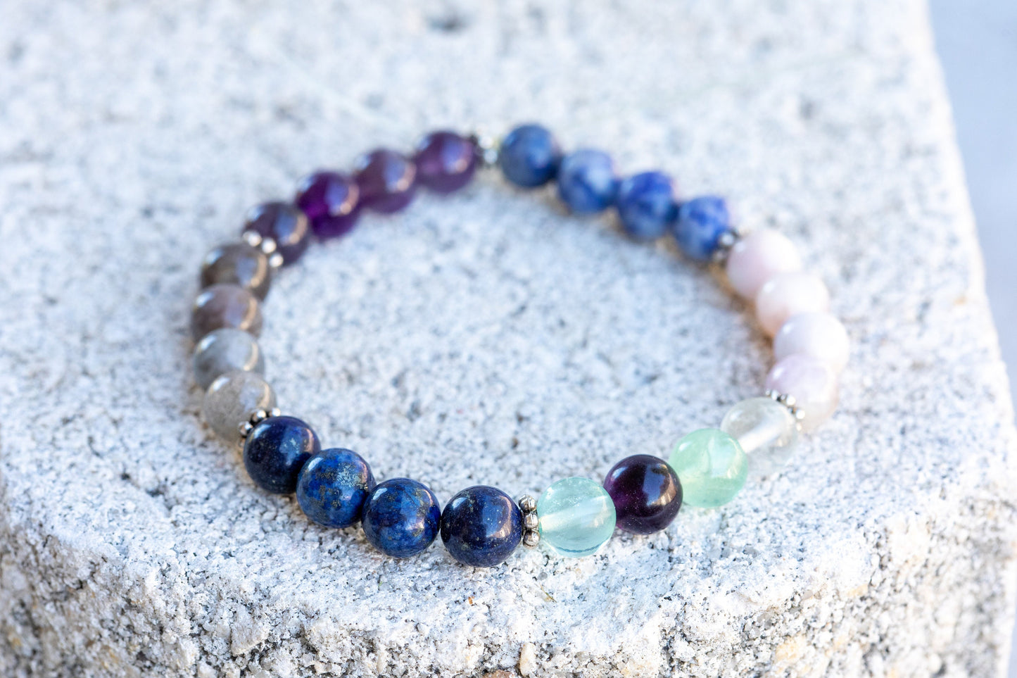 Third Eye Chakra Gemstone Crystal Bracelet