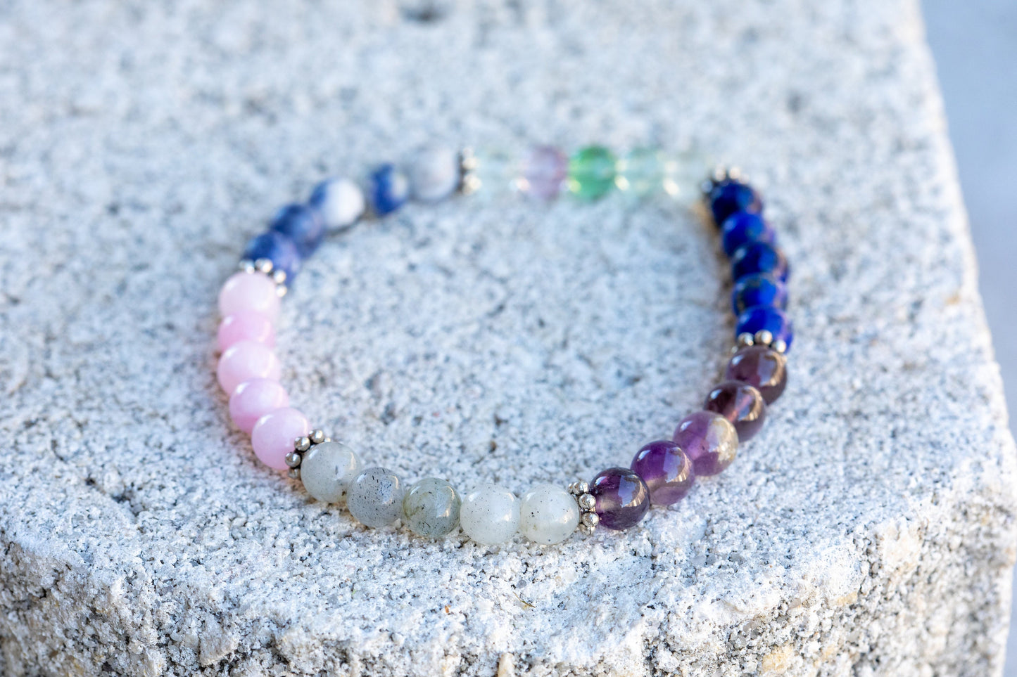 Third Eye Chakra Gemstone Crystal Bracelet