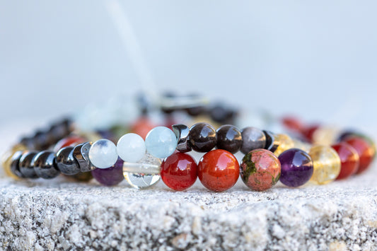 Aries Zodiac Gemstone Crystal Bracelet