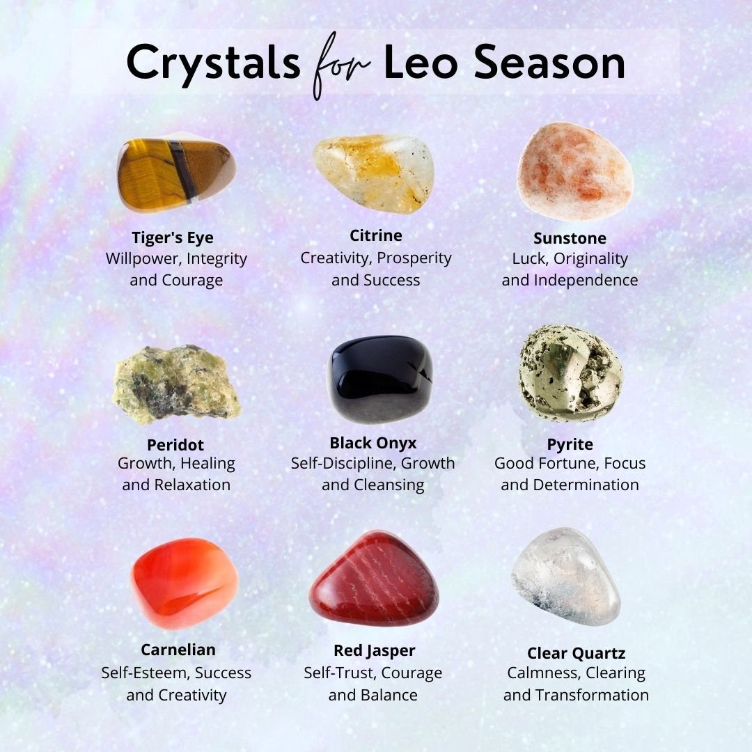 Leo Zodiac Gemstone Crystal Bracelet