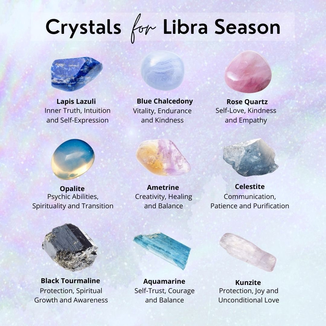 Libra Zodiac Gemstone Crystal Bracelet