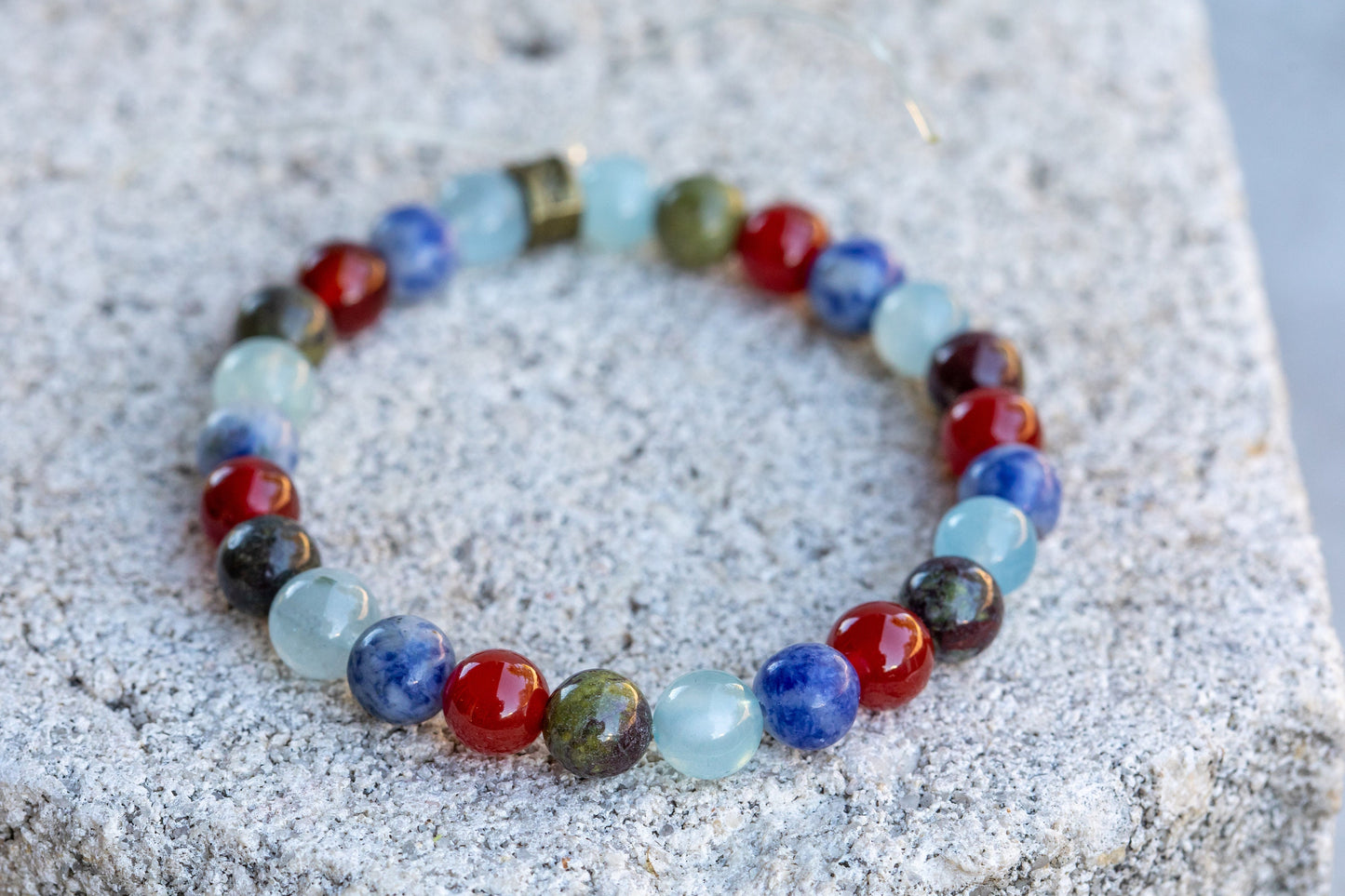 Pisces Zodiac Gemstone Crystal Bracelet