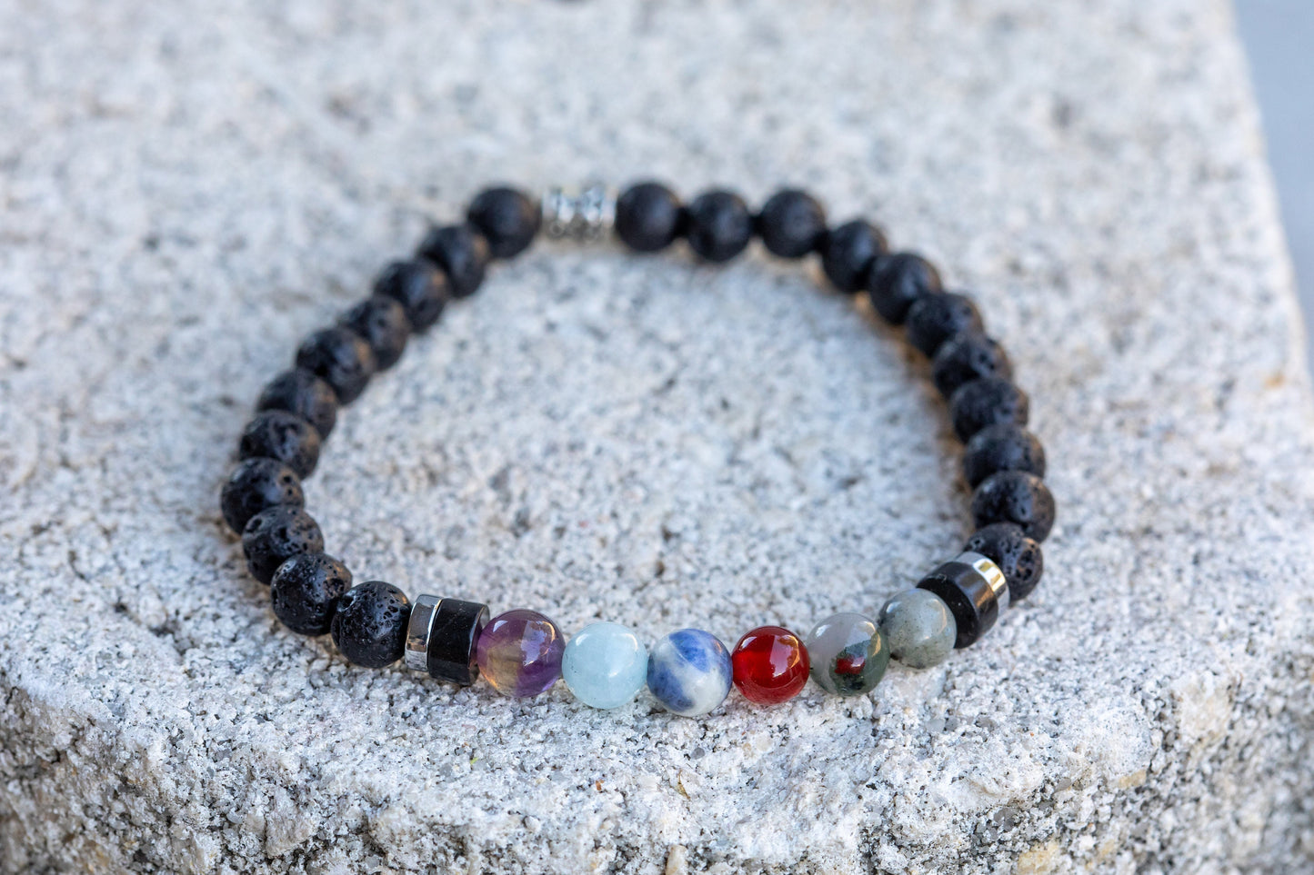 Pisces Zodiac Gemstone Crystal Bracelet