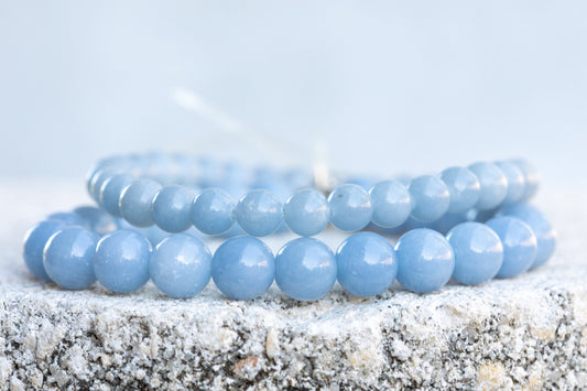 Angelite Gemstone Crystal Bracelet