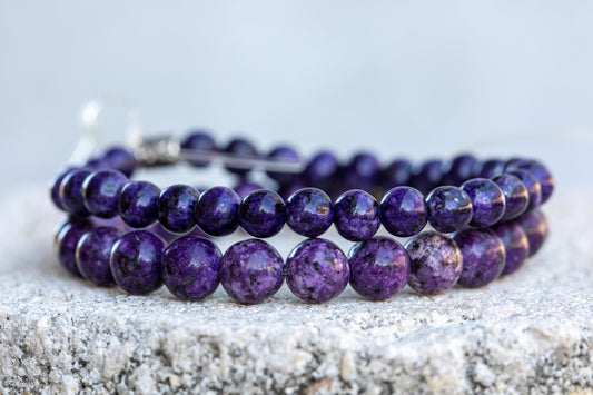 Charoite Gemstone Crystal Bracelet