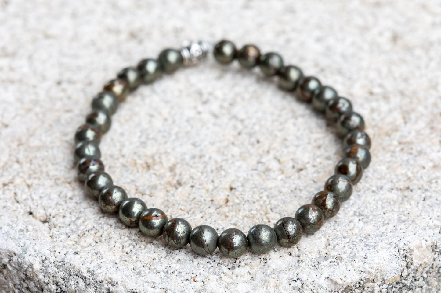 Pyrite Gemstone Crystal Bracelet
