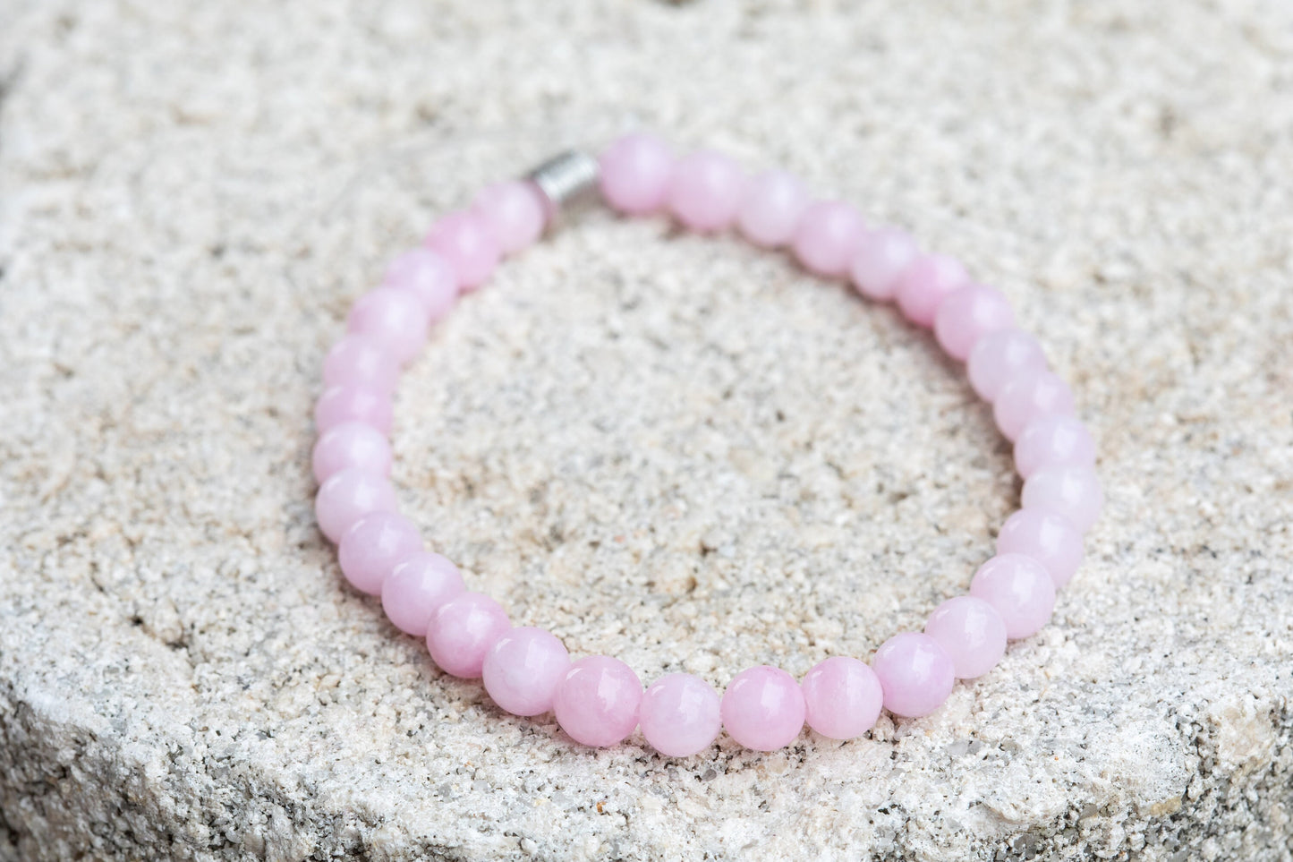 Kunzite Gemstone Crystal Bracelet
