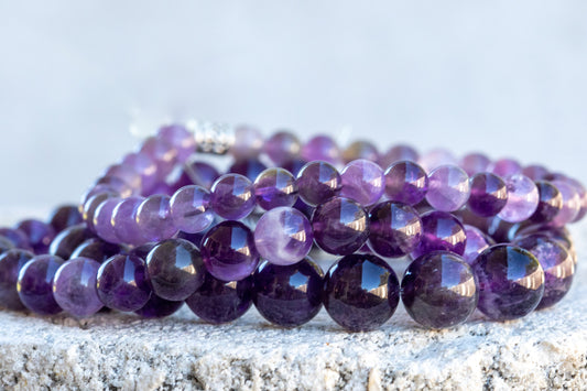 Amethyst Gemstone Crystal Bracelet