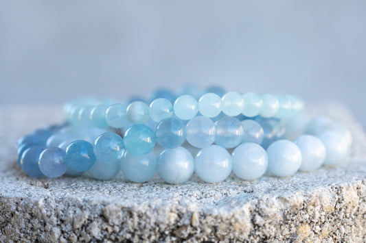 Aquamarine Gemstone Crystal Bracelet