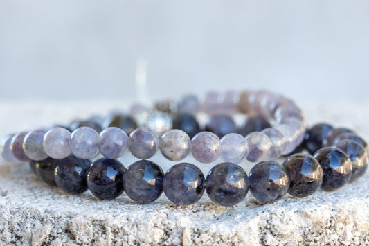 Iolite Gemstone Crystal Bracelet