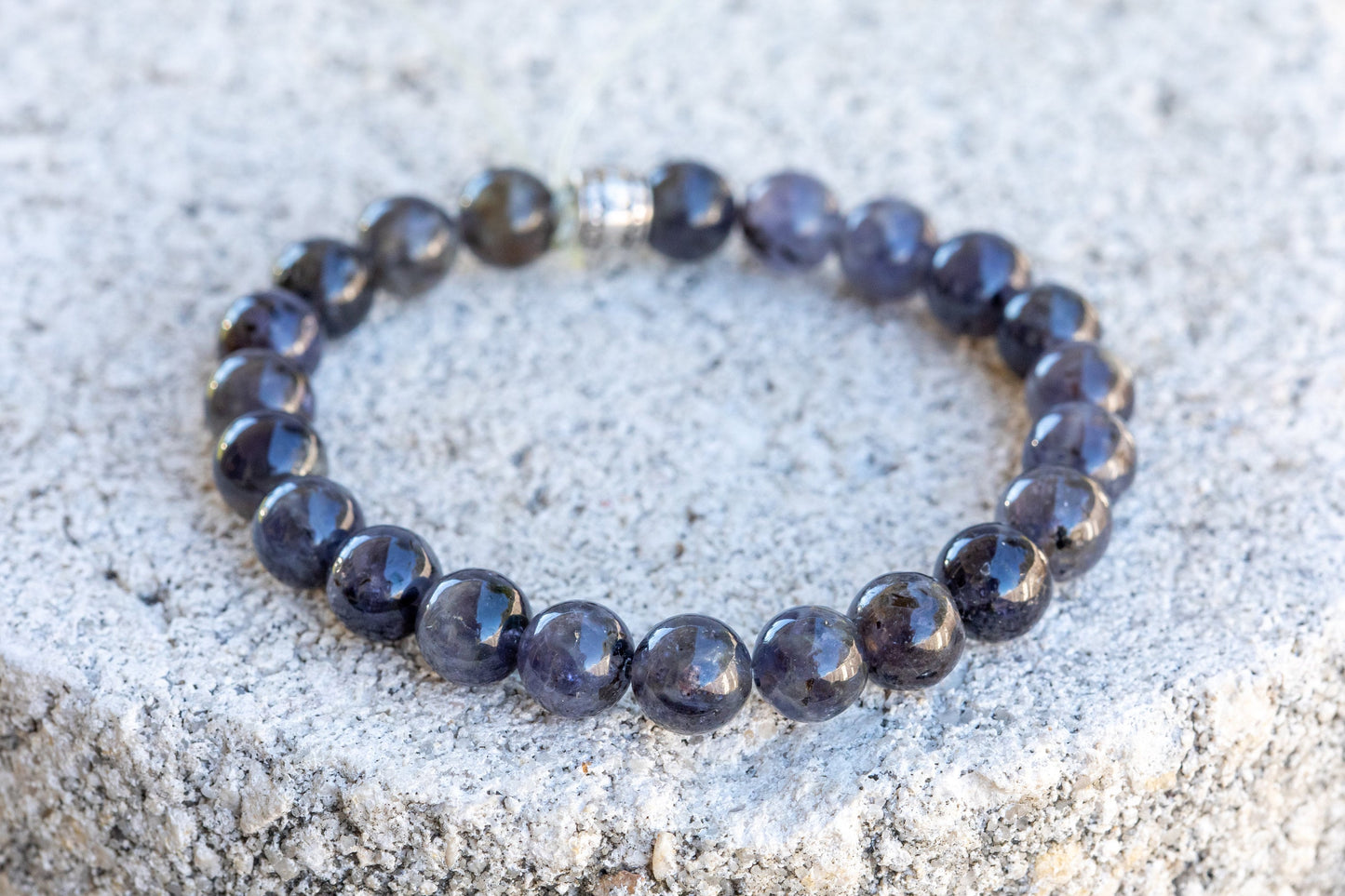 Iolite Gemstone Crystal Bracelet